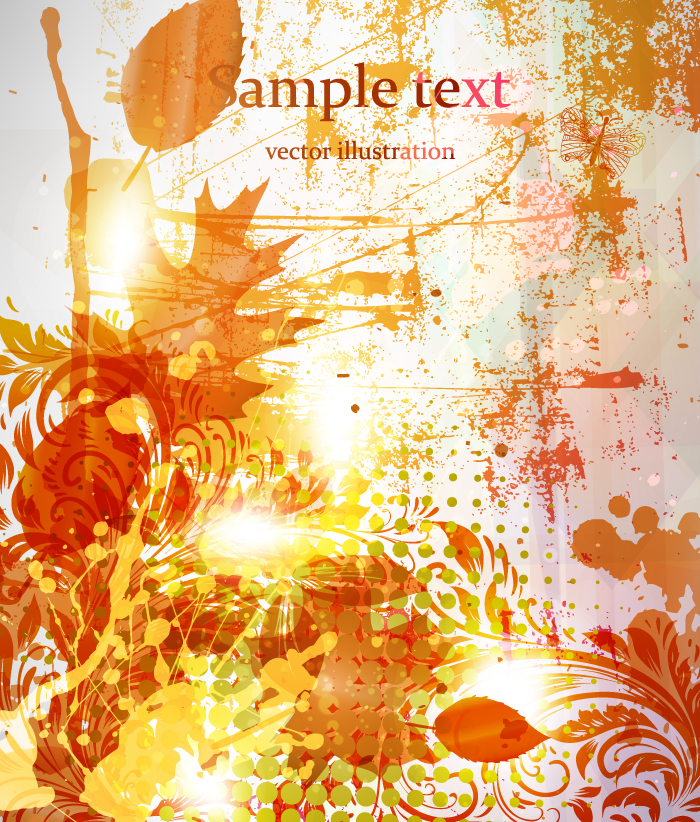 free vector Autumn maple leaf poster 01 vector